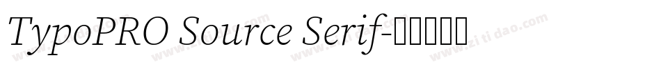 TypoPRO Source Serif字体转换